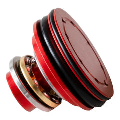 CNC Machined Airsoft Piston Head with Ball Bearing Double O-Ring