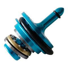 CNC Machined Tactical Airsoft Piston Head with Ball Bearing Blue/Black/Red/Gold